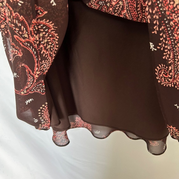 east 5th Brown Paisly Maxi‎ Skirt - Picture 2 of 6